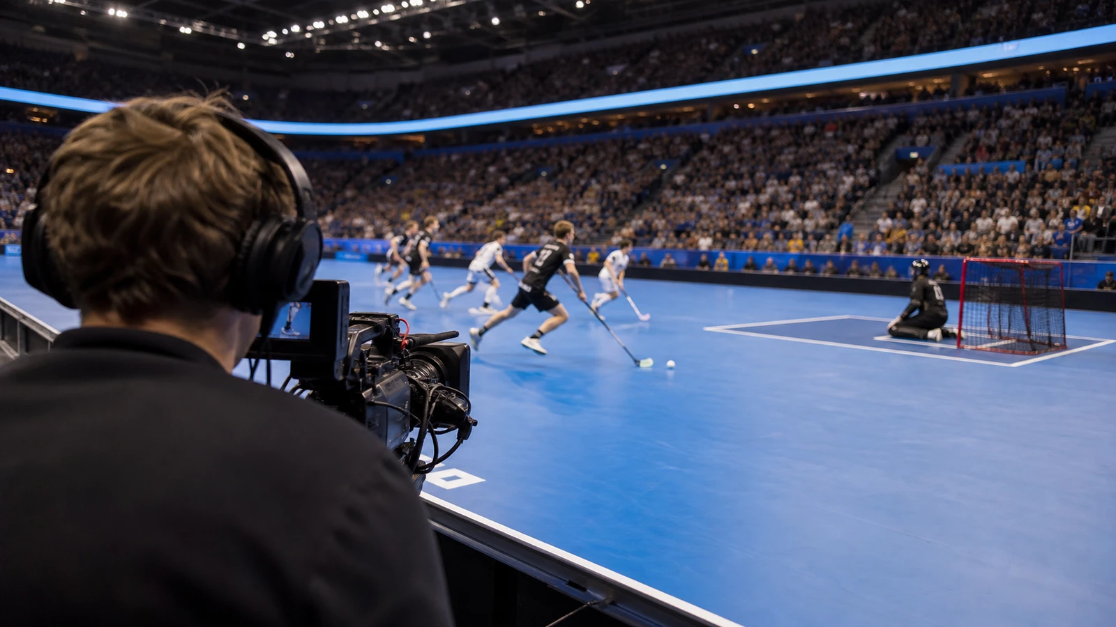 Kameraposition vid en innebandyarena