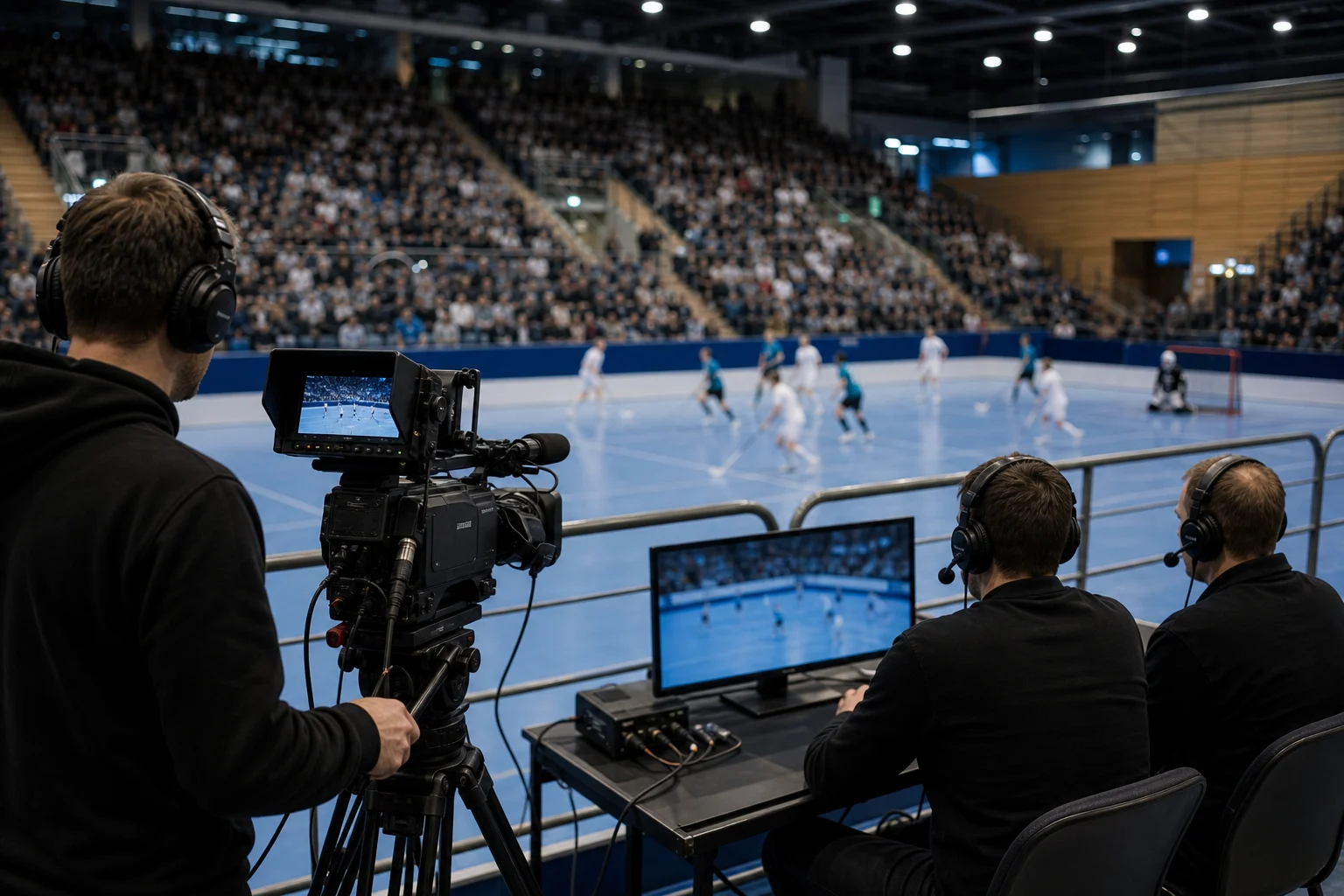 Kameraposition vid en innebandyarena